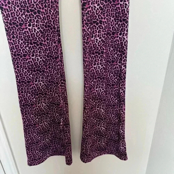Kollyy retro purple flare leopard y2k pants S - Picture 4 of 6